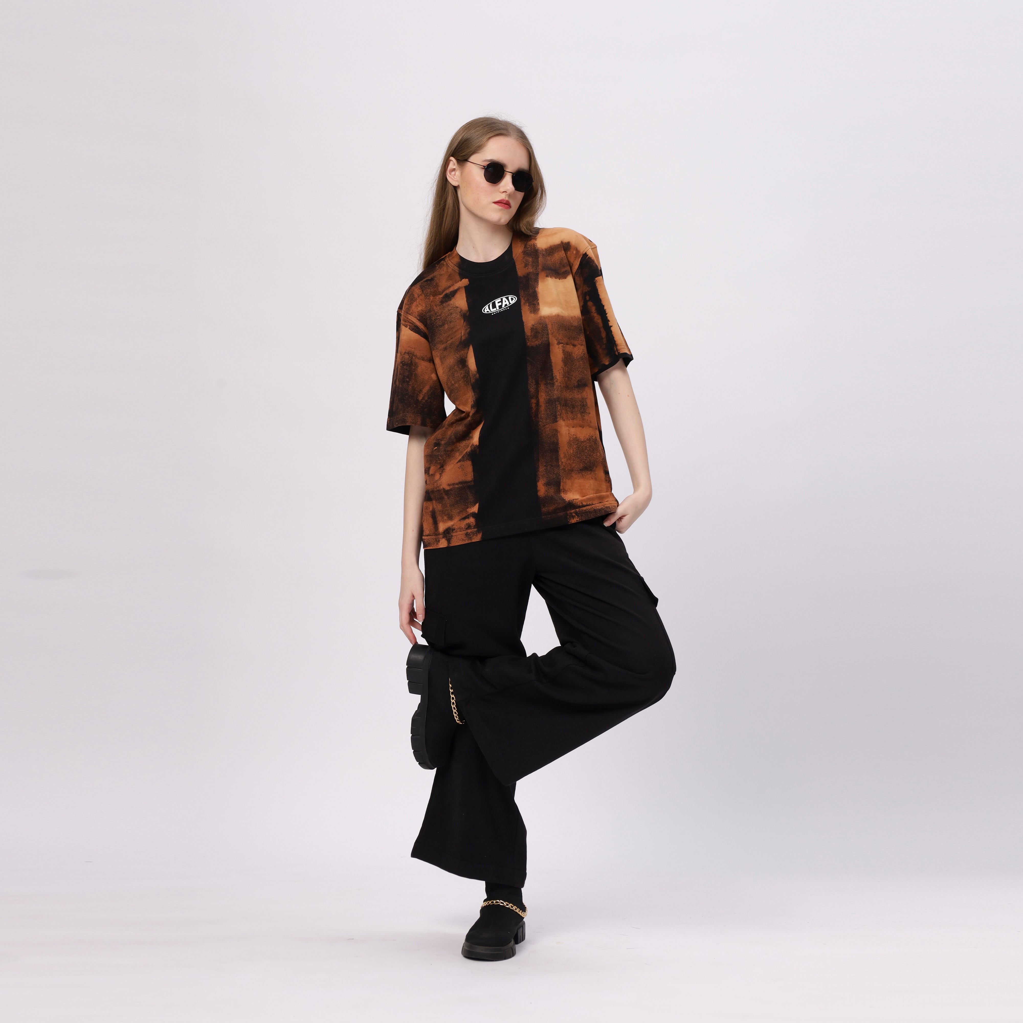 Alfaq Orignal Middle Black Oversized Tshirt - Alfaq